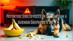 potential side effects of bananas on a german shepherd's diet