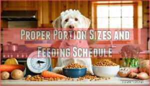 proper portion sizes and feeding schedule