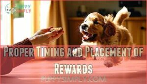 proper timing and placement of rewards