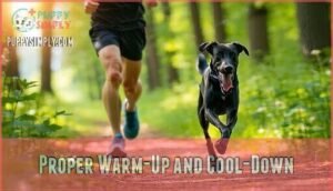 proper warm-up and cool-down