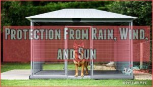 protection from rain, wind, and sun