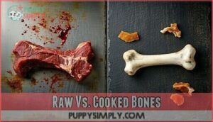 raw vs. cooked bones