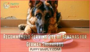 recommended serving size of bananas for german shepherds