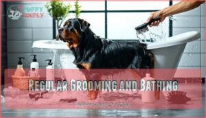 regular grooming and bathing