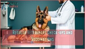 regular veterinary check-ups and vaccinations