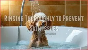 rinsing thoroughly to prevent skin issues