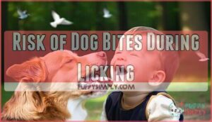 risk of dog bites during licking