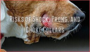 risks of shock, prong, and choke collars