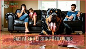 saliva and licking behaviors