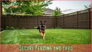secure fencing and yard