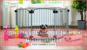 setting up a suitable indoor confinement area for the yorkie