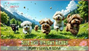 size and weight range