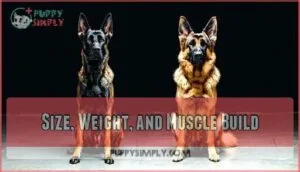 size, weight, and muscle build