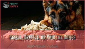 small, brittle, or poultry bones