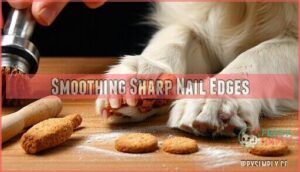 smoothing sharp nail edges