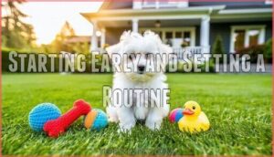 starting early and setting a routine