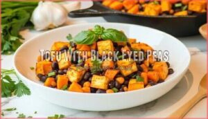tofu with black eyed peas