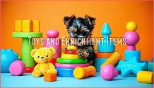 toys and enrichment items