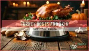turkey bones and skin