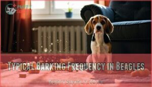 typical barking frequency in beagles