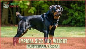 typical size and weight