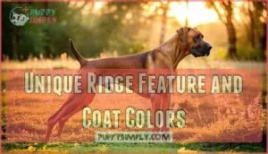 unique ridge feature and coat colors