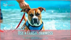use a leash, harness
