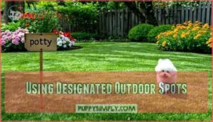 using designated outdoor spots