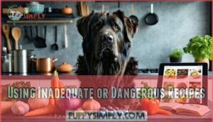 using inadequate or dangerous recipes