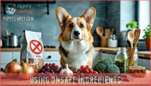 using unsafe ingredients