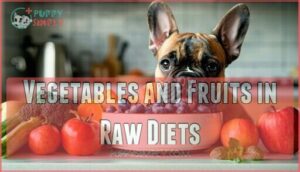 vegetables and fruits in raw diets