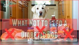 what not to feed a diabetic dog
