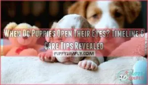 when do puppies open their eyes
