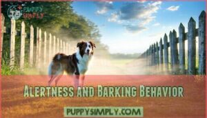 alertness and barking behavior