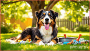 an aussie's comfort outdoors