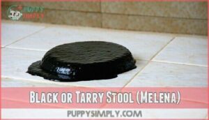 black or tarry stool (melena)