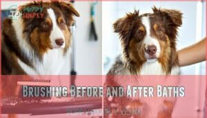 brushing before and after baths