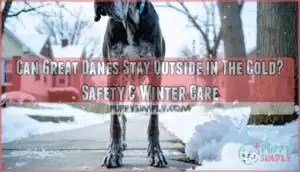 can great danes stay outside in the cold
