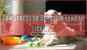 can stress or behavior lead to licking