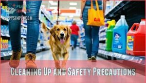 cleaning up and safety precautions