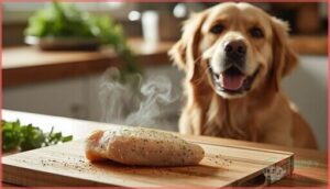 cooked, unseasoned chicken