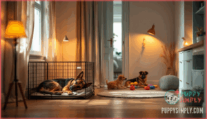 designated sleeping and play areas