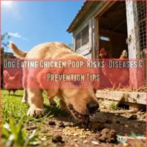 dog eating chicken poop dog eating chicken poop