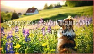 factors to consider when deciding when to spay a sheltie
