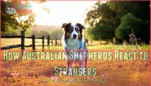 how australian shepherds react to strangers