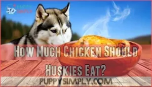 how much chicken should huskies eat