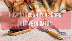 how to groom your corgi between baths