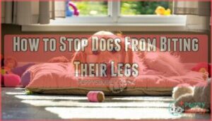 how to stop dogs from biting their legs