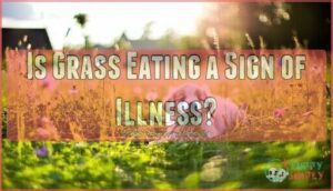 is grass eating a sign of illness