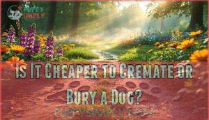 is it cheaper to cremate or bury a dog